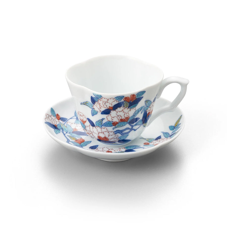 Nabeshima Pomogranate Coffee Cup & Saucer