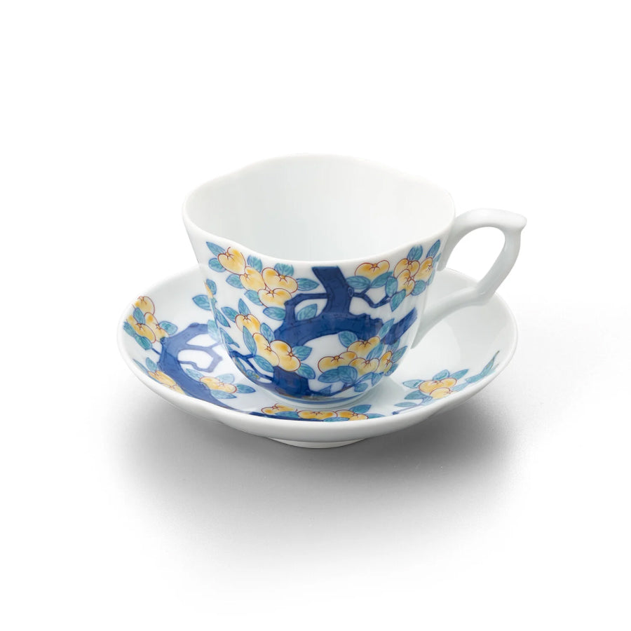 Nabeshima Tachibana-mandarin Mokko Coffee Cup&Saucer