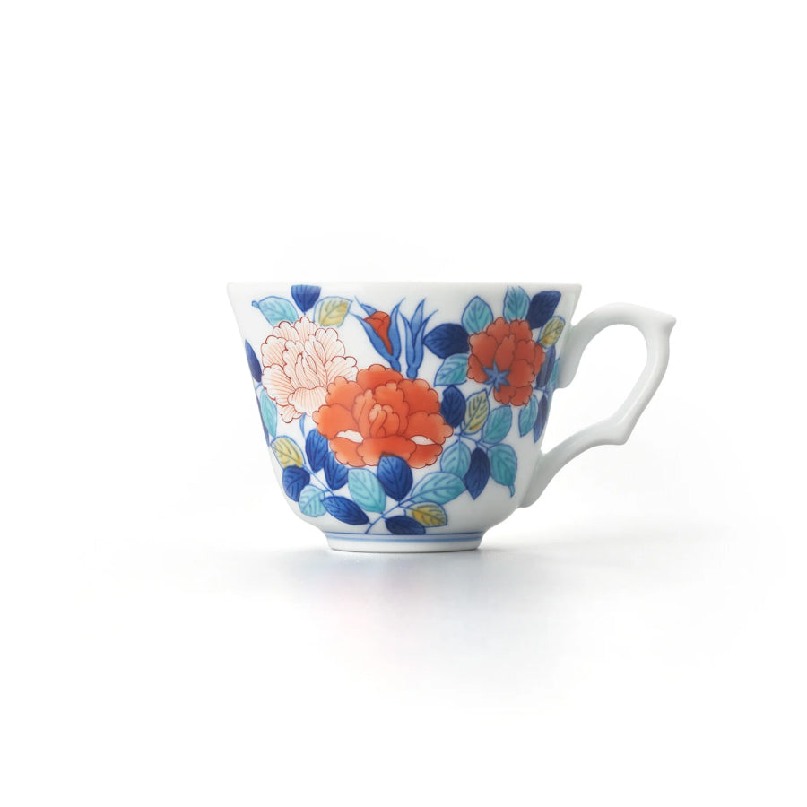 Nabeshima Wild Rose Mokko Coffee Cup&Saucer