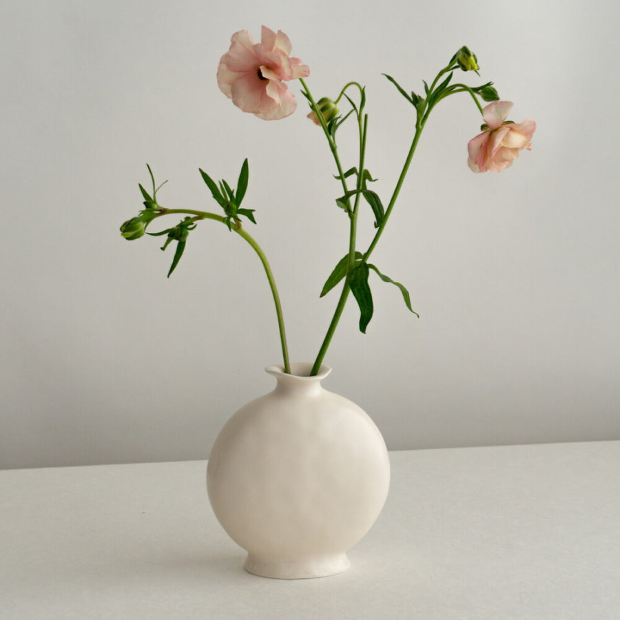 Flat Round Vase