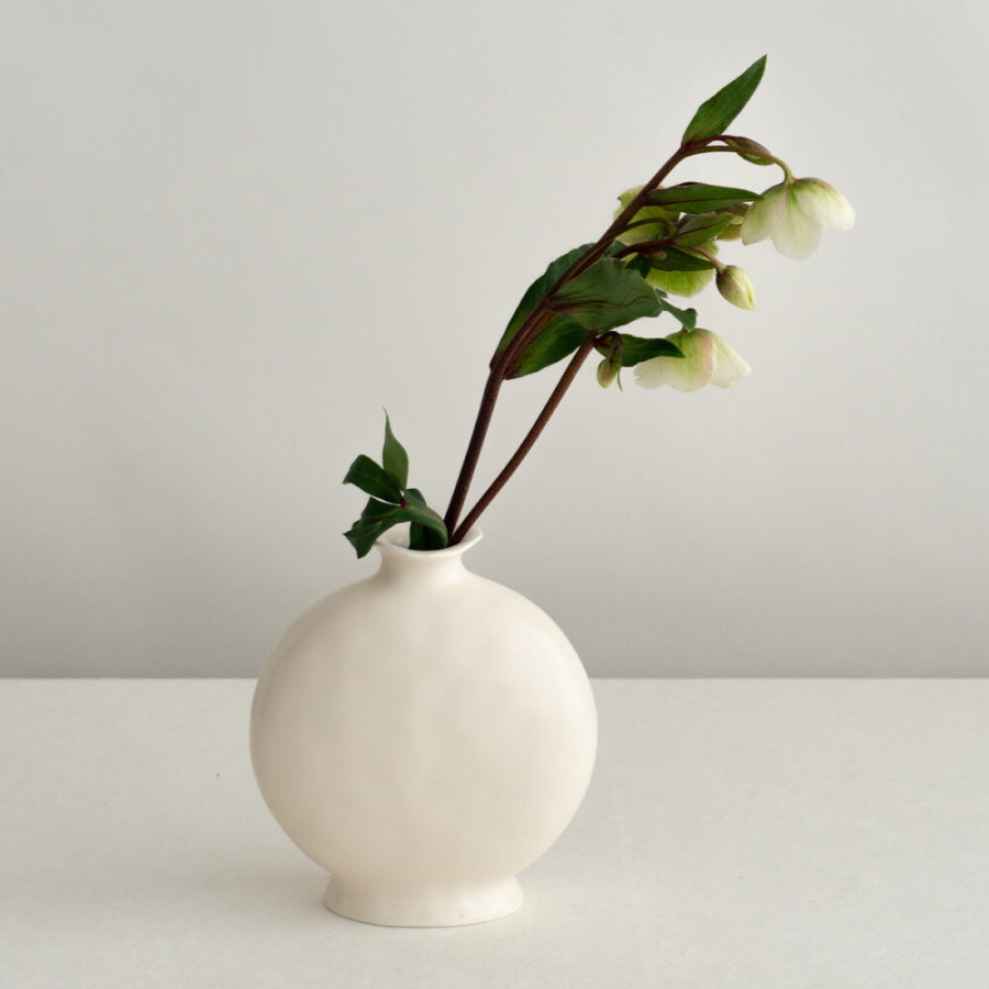 Flat Round Vase