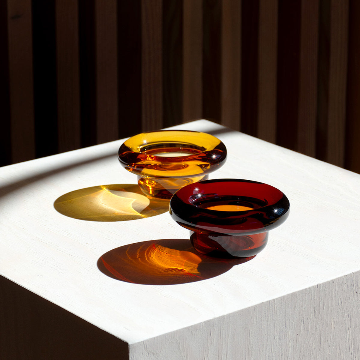 Sirkel Tealight Holder Dark Maple Syrup