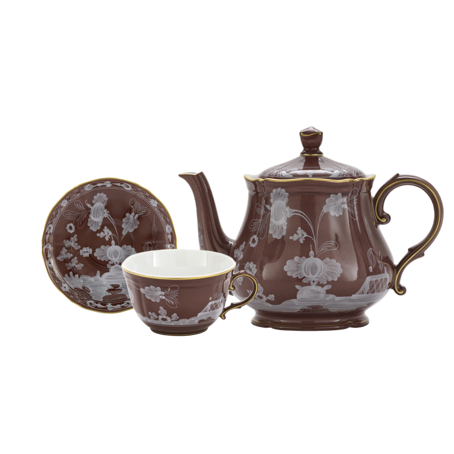 White & Gold Aurum Porcelain Potiche Vase – Oriente Italiano