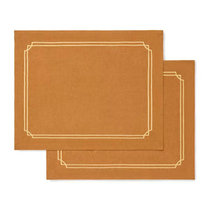 Orlis Linen Placemats Cognac (Set of 2)