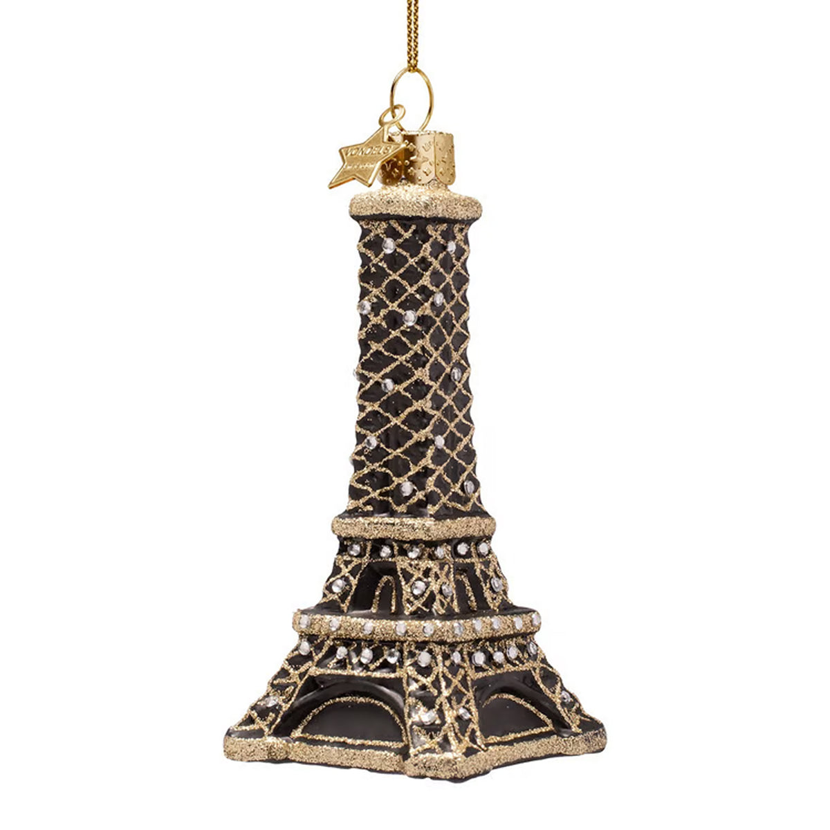 Eiffel Tower Black Ornament