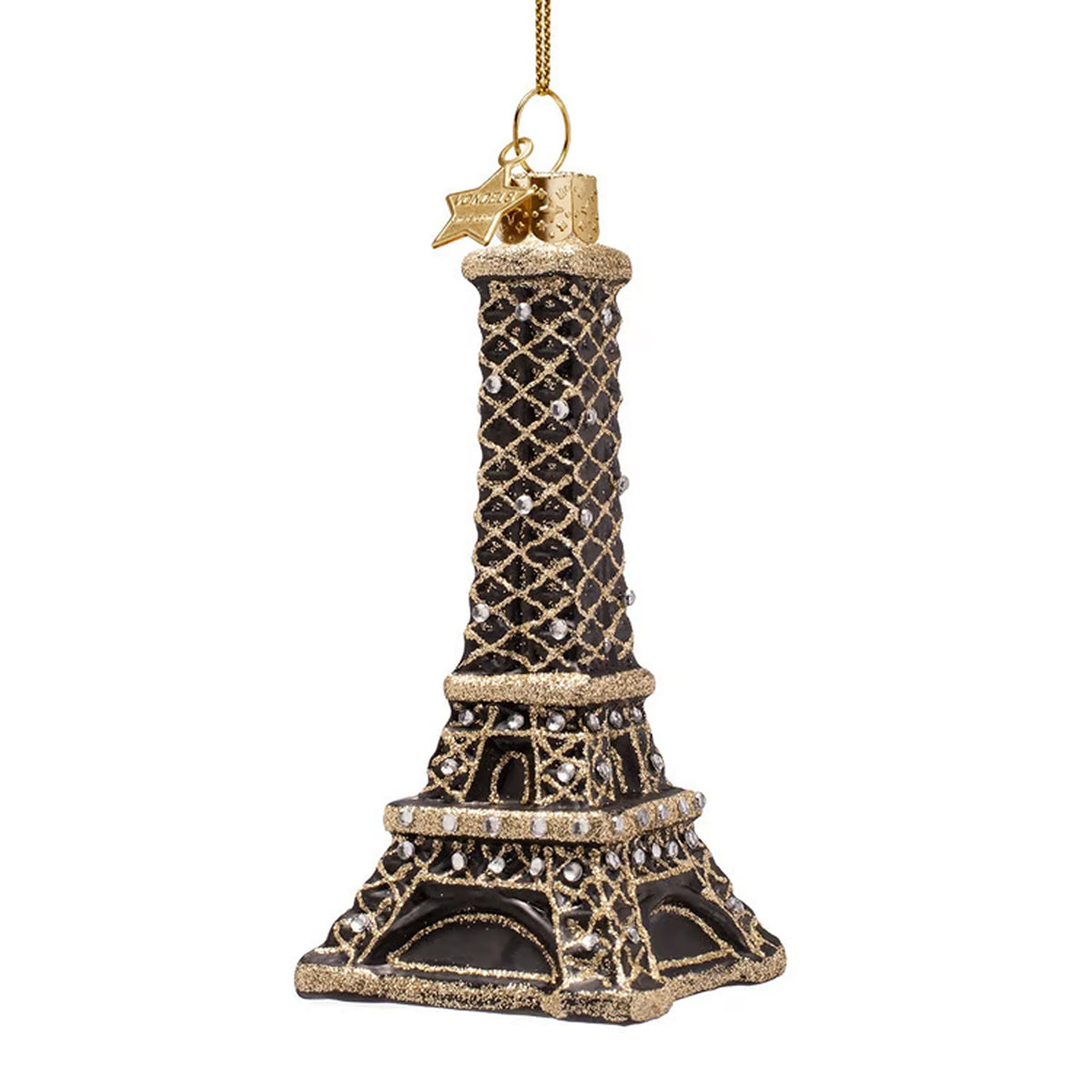 Eiffel Tower Black Ornament