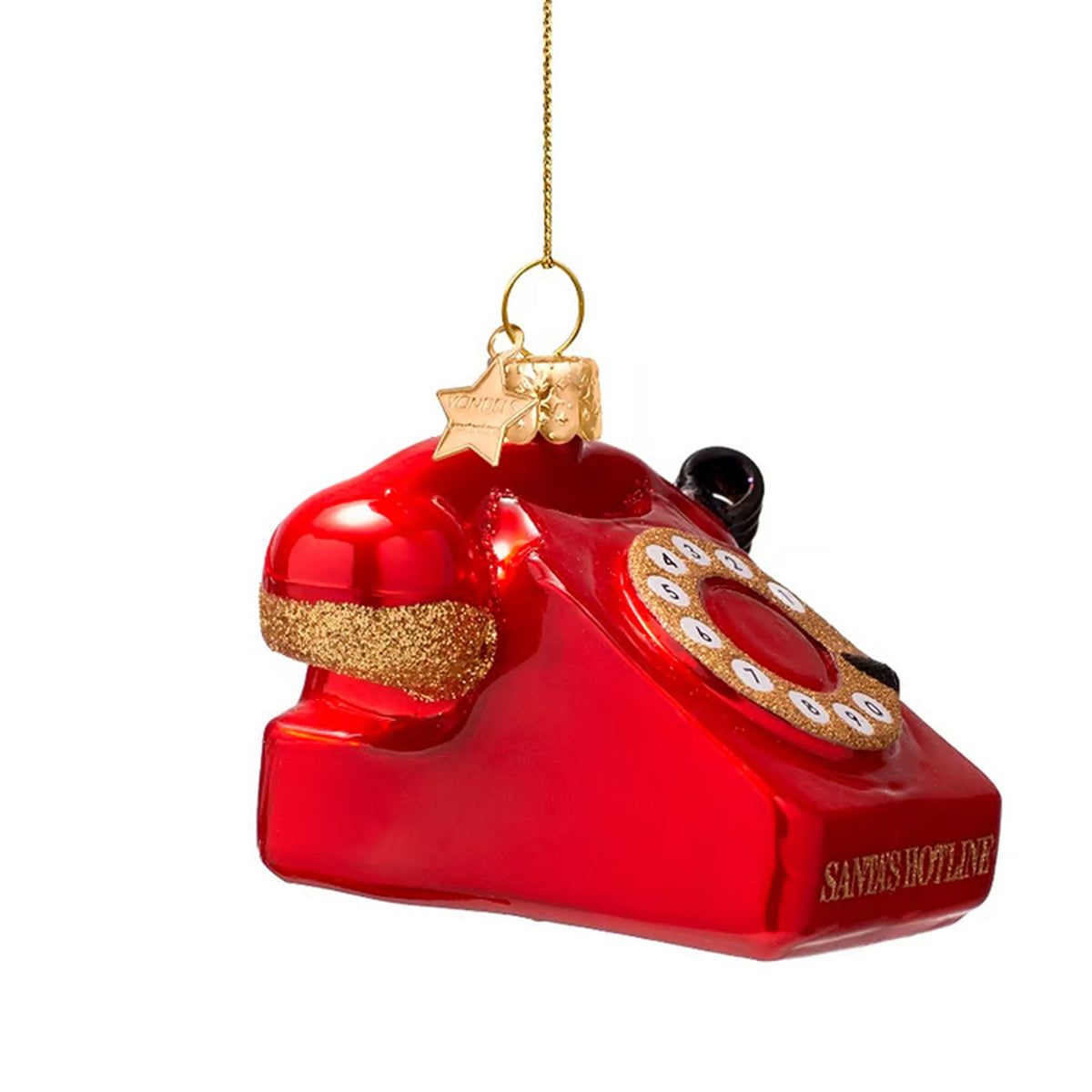 Opal Red Vintage Telephone Ornament