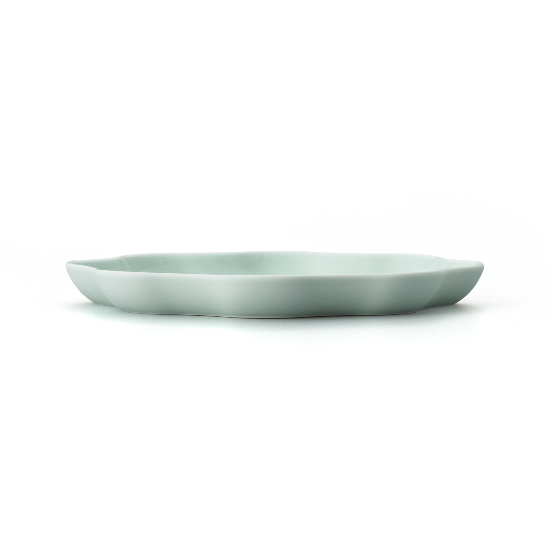 Porcelain Pottery Plate M Clearly Aqua