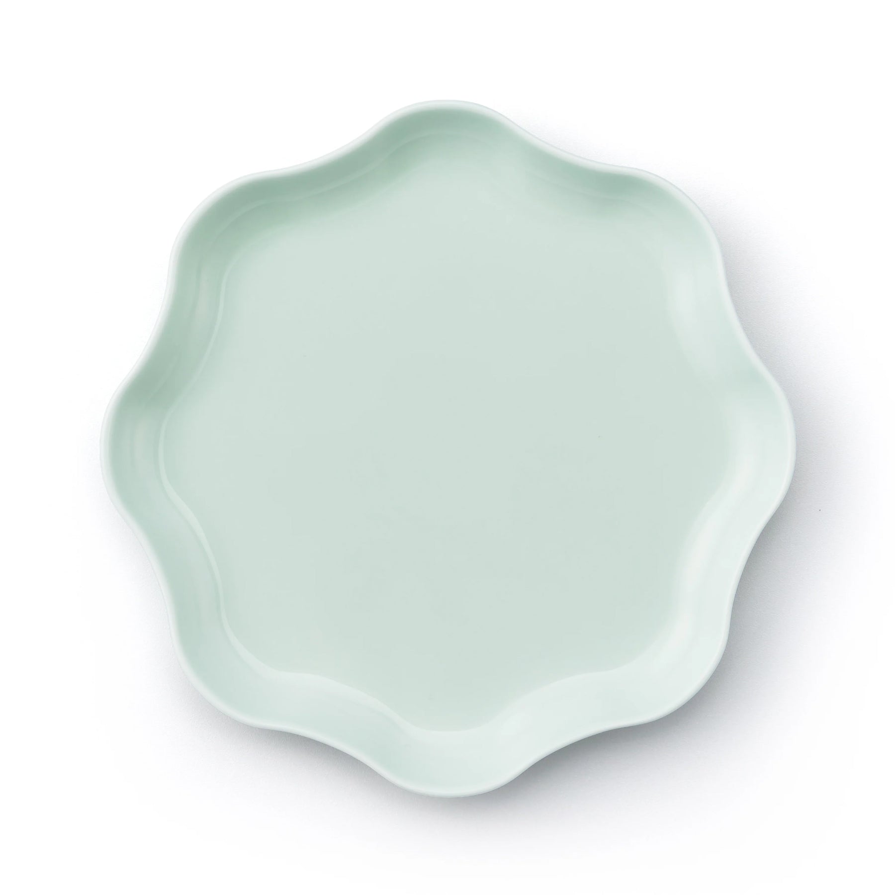 Porcelain Pottery Plate M Clearly Aqua