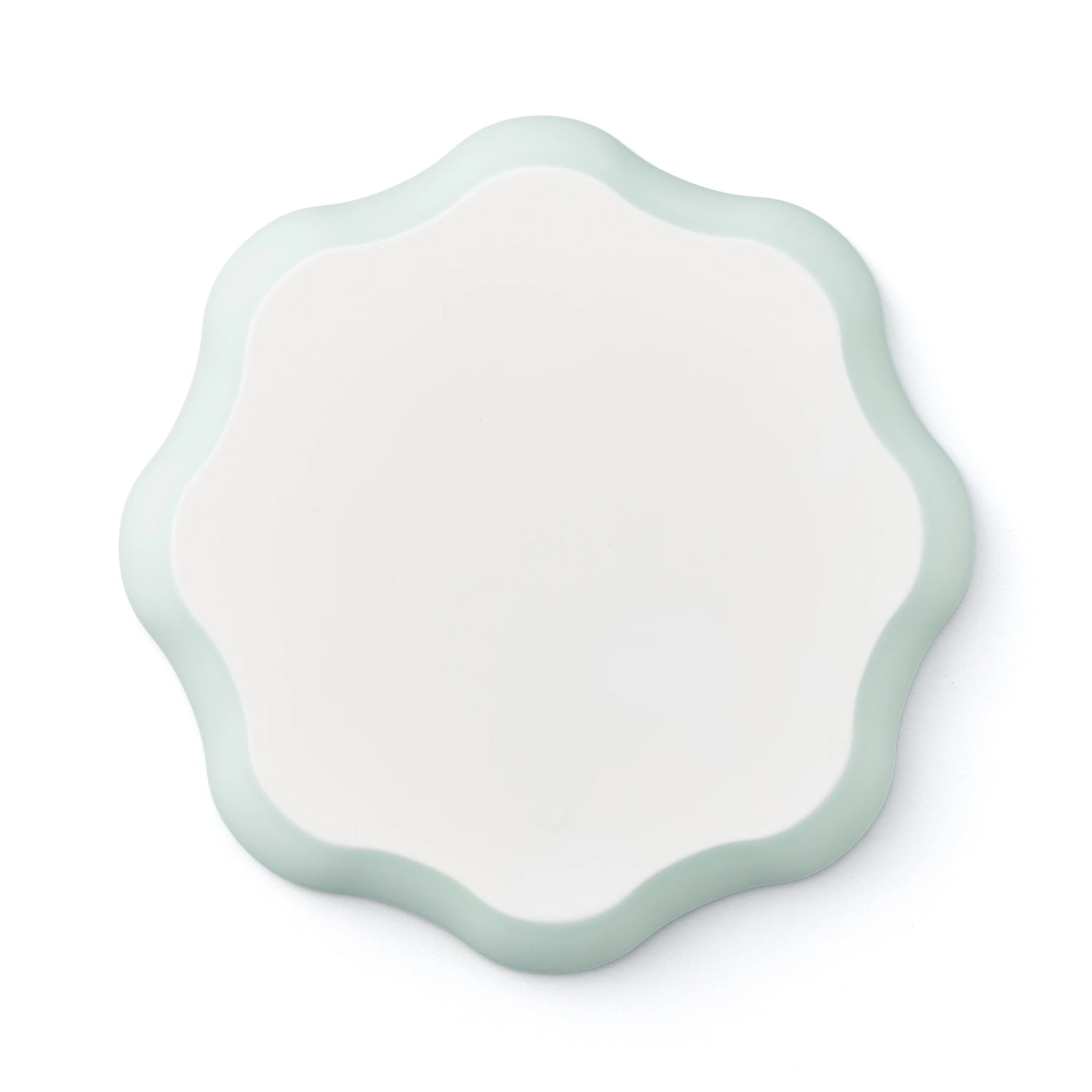 Porcelain Pottery Plate M Clearly Aqua