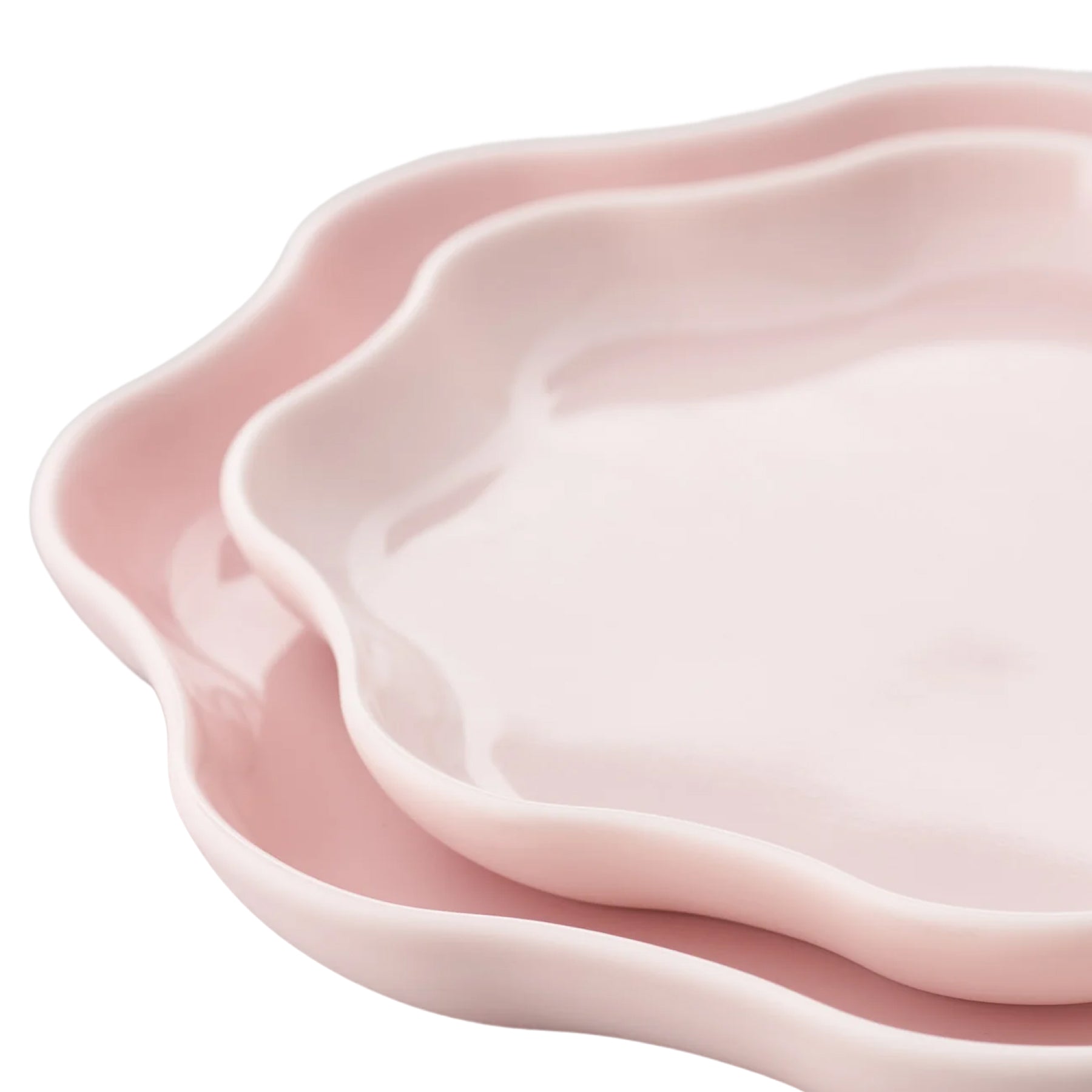 Porcelain Pottery Plate S Eggshell Pink