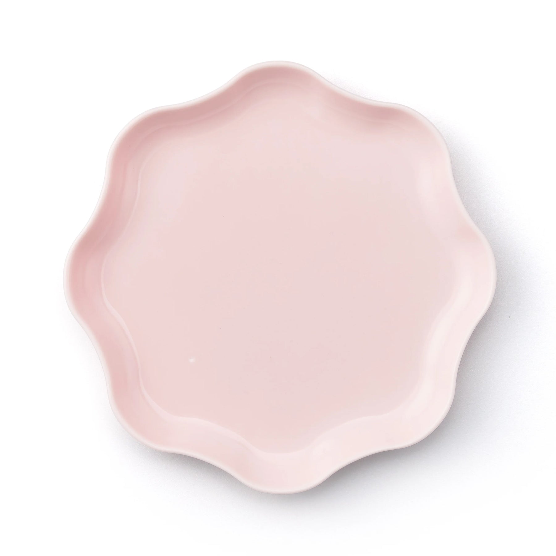 Porcelain Pottery Plate M Eggshell Pink
