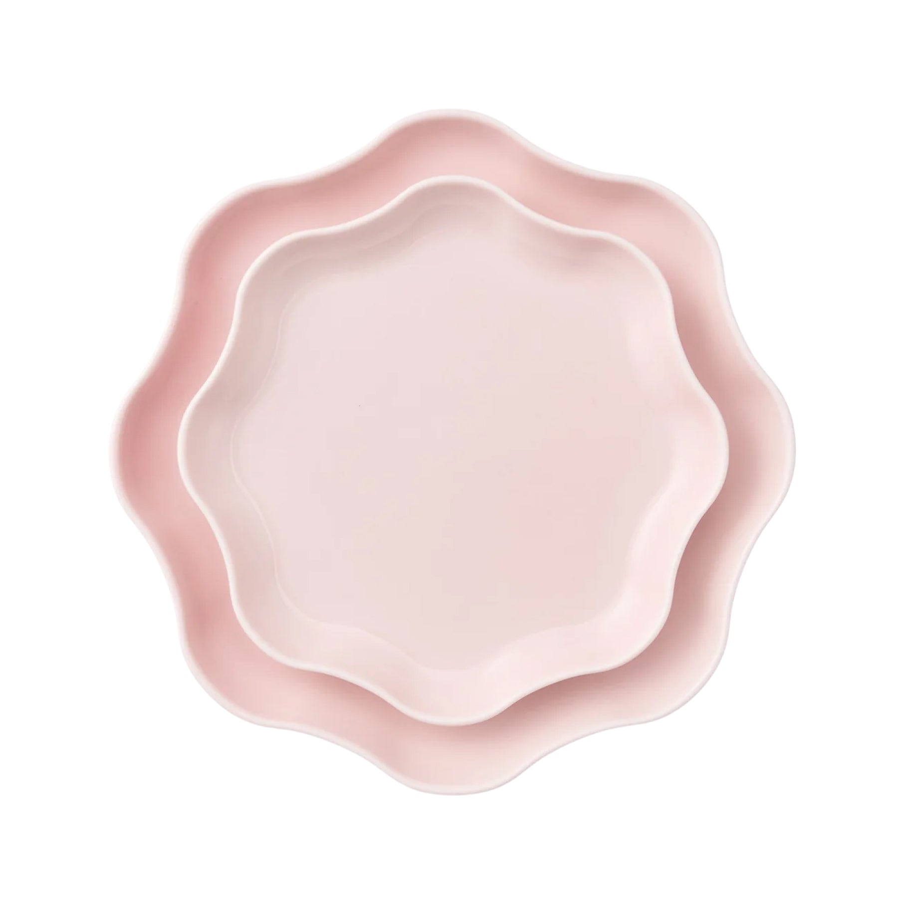 Porcelain Pottery Plate M Eggshell Pink