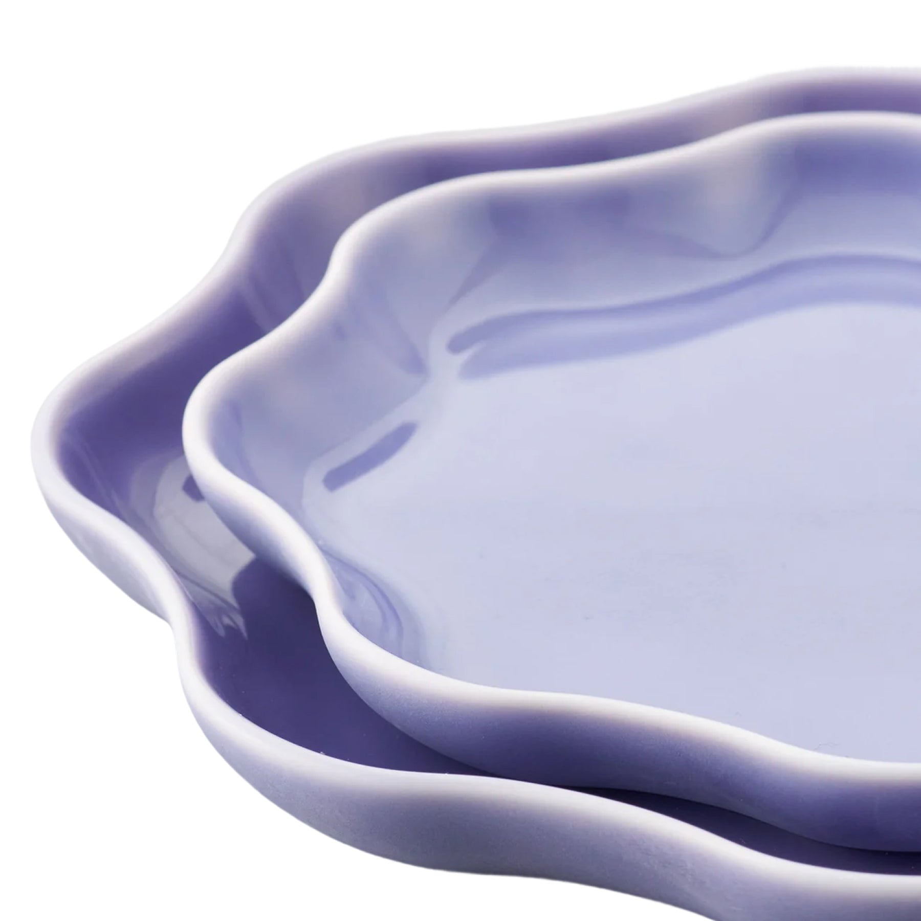 Porcelain Pottery Plate S Lavender Frost