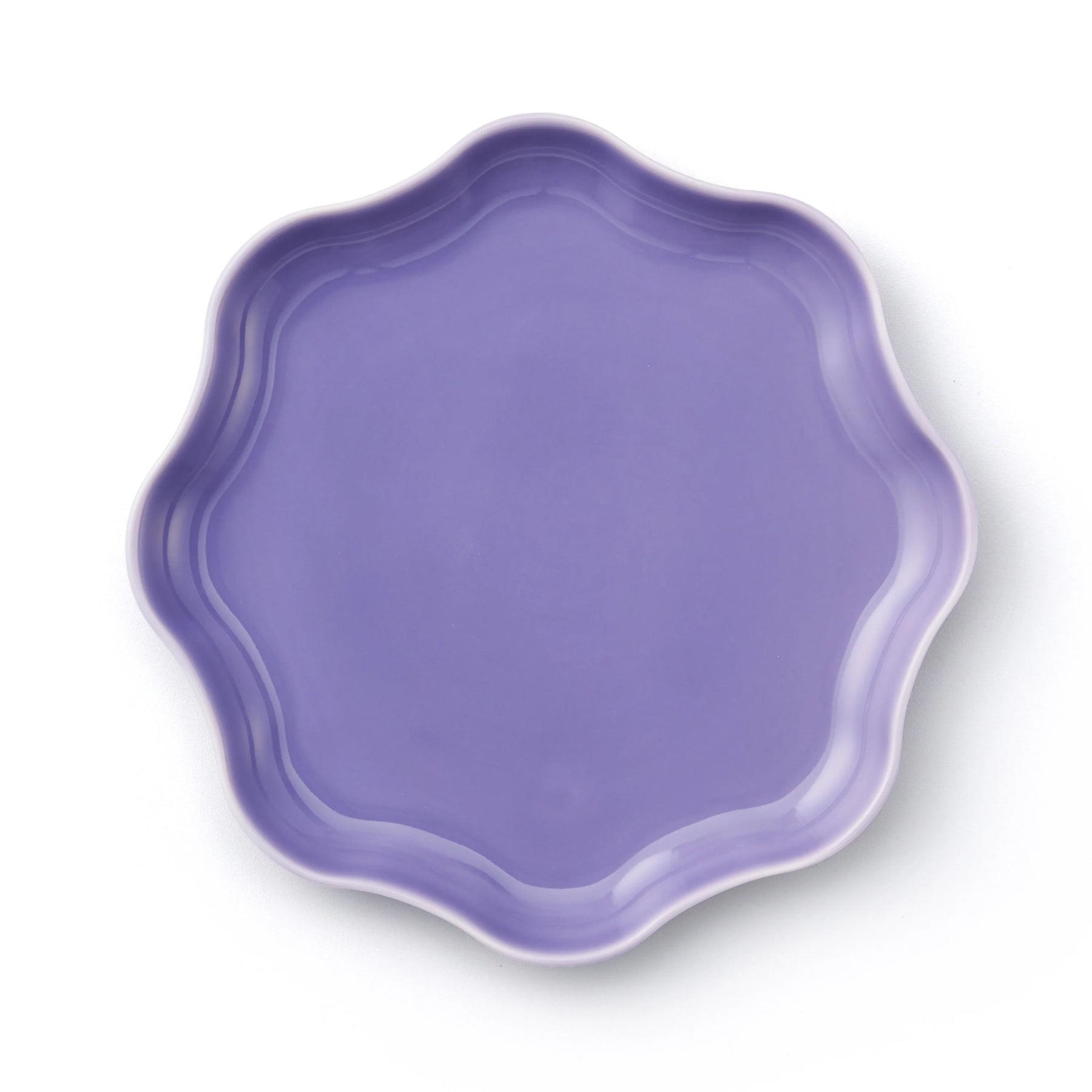 Porcelain Pottery Plate M Lavender Frost