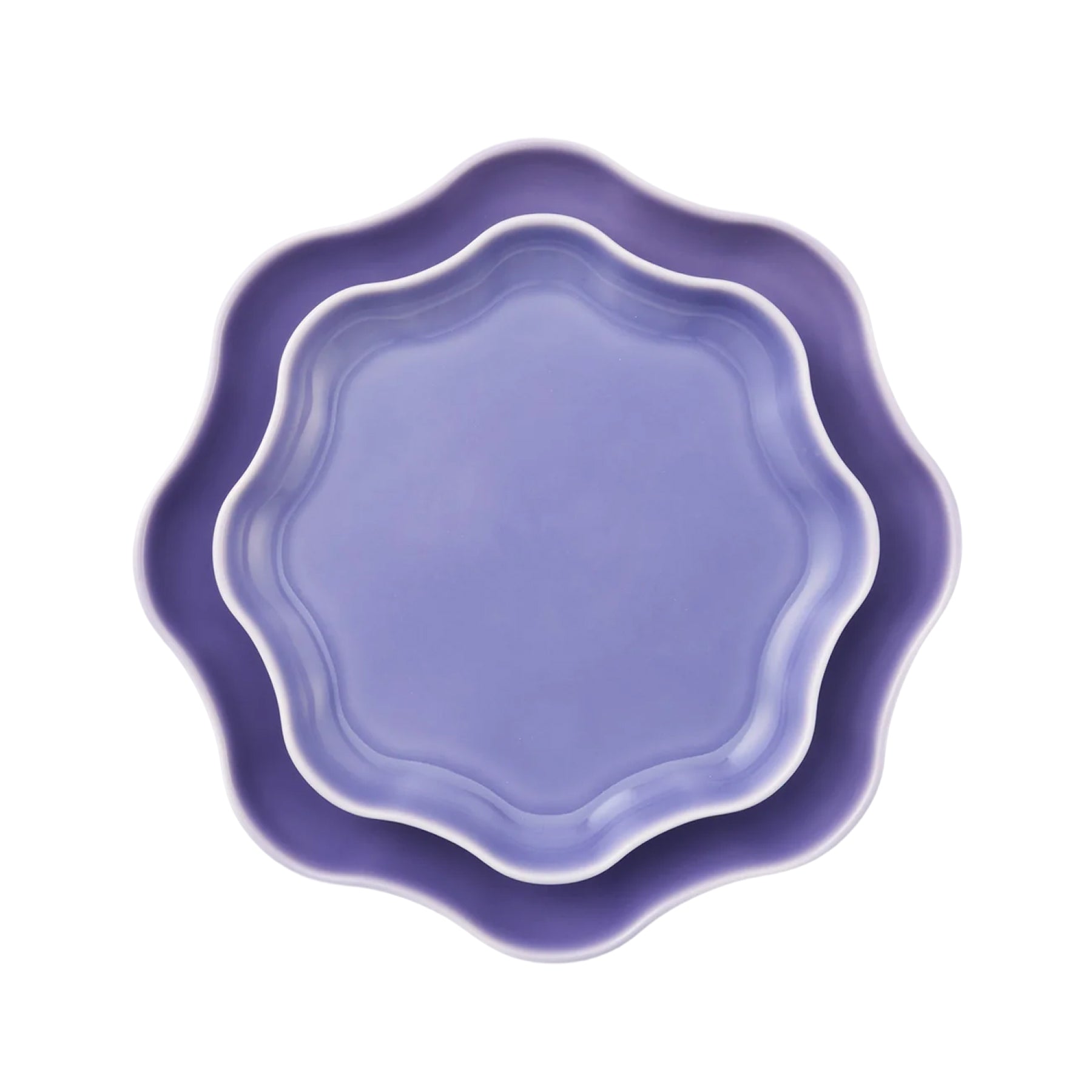 Porcelain Pottery Plate M Lavender Frost