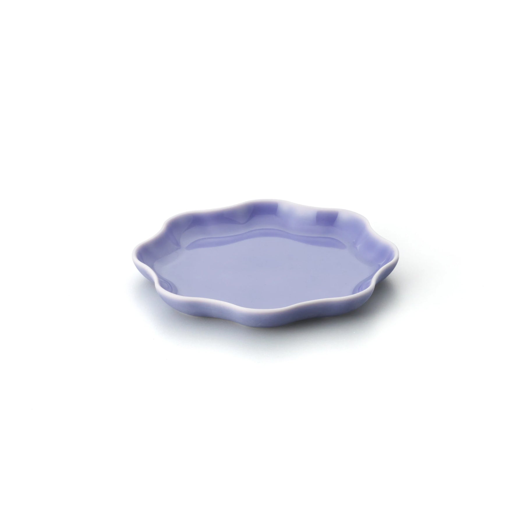 Porcelain Pottery Plate S Lavender Frost