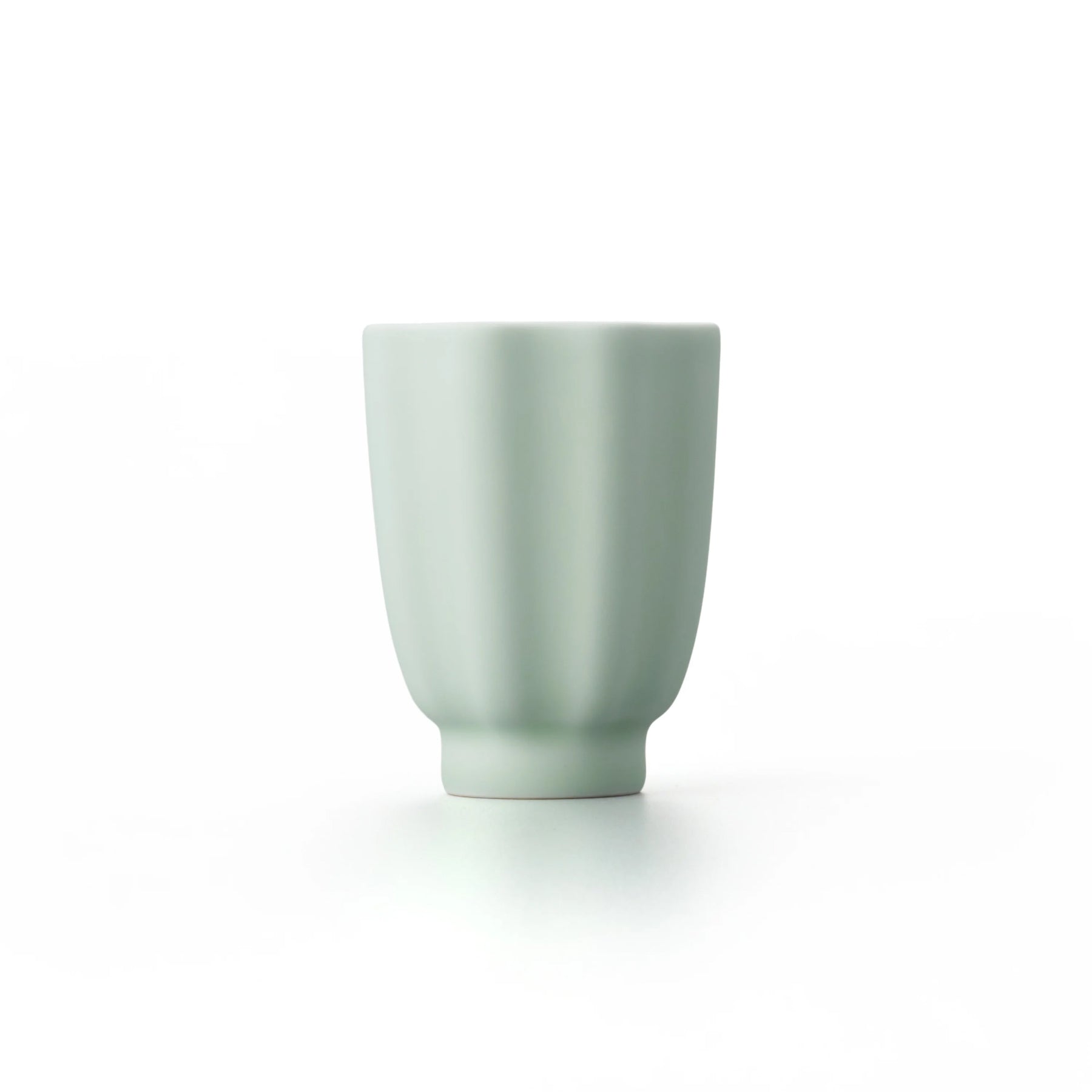 Porcelain Pottery Tea Cup Clearly Aqua