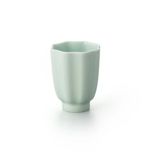 Porcelain Pottery Tea Cup Clearly Aqua