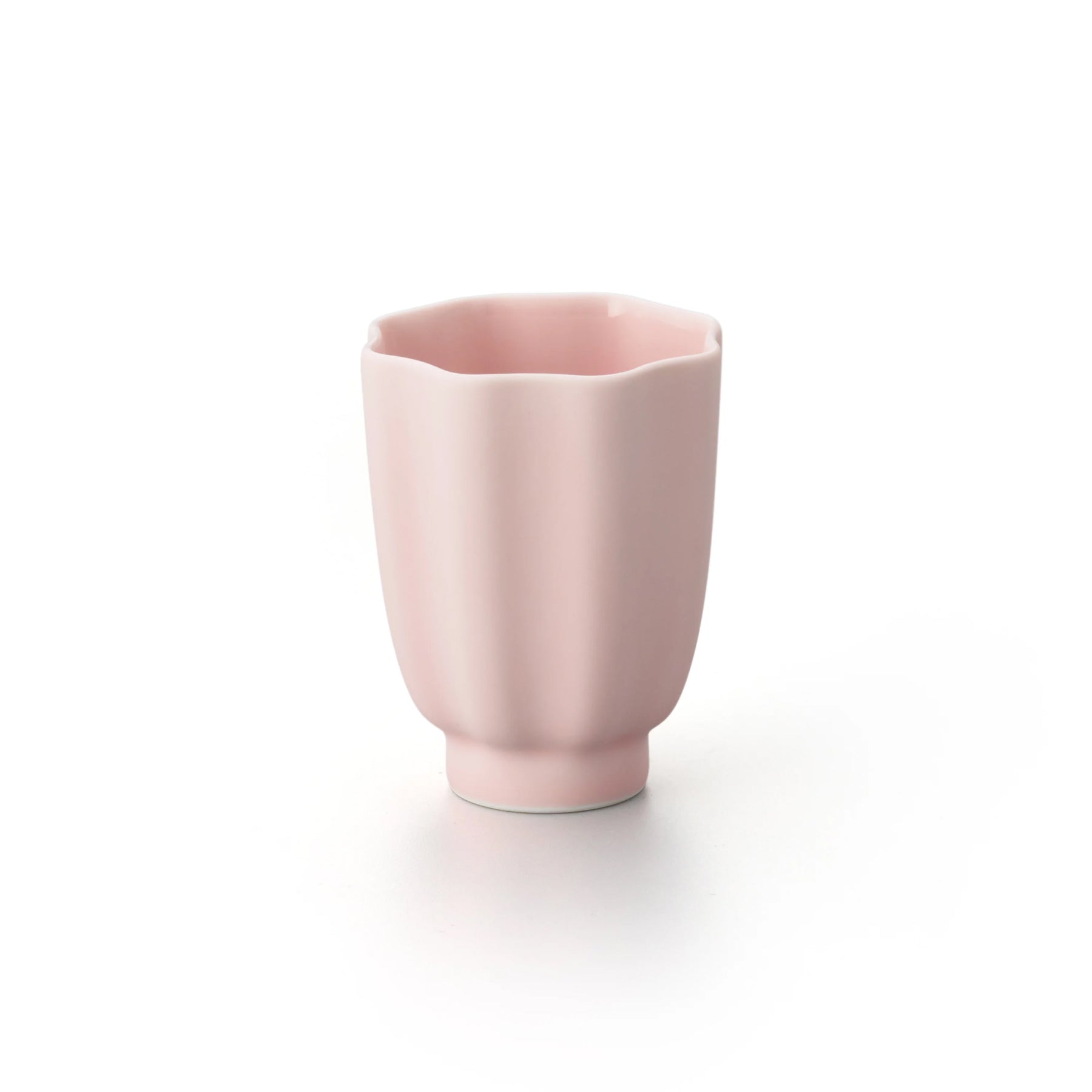 Porcelain Pottery Tea Cup Eggshell Pink