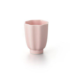 Porcelain Pottery Tea Cup Eggshell Pink