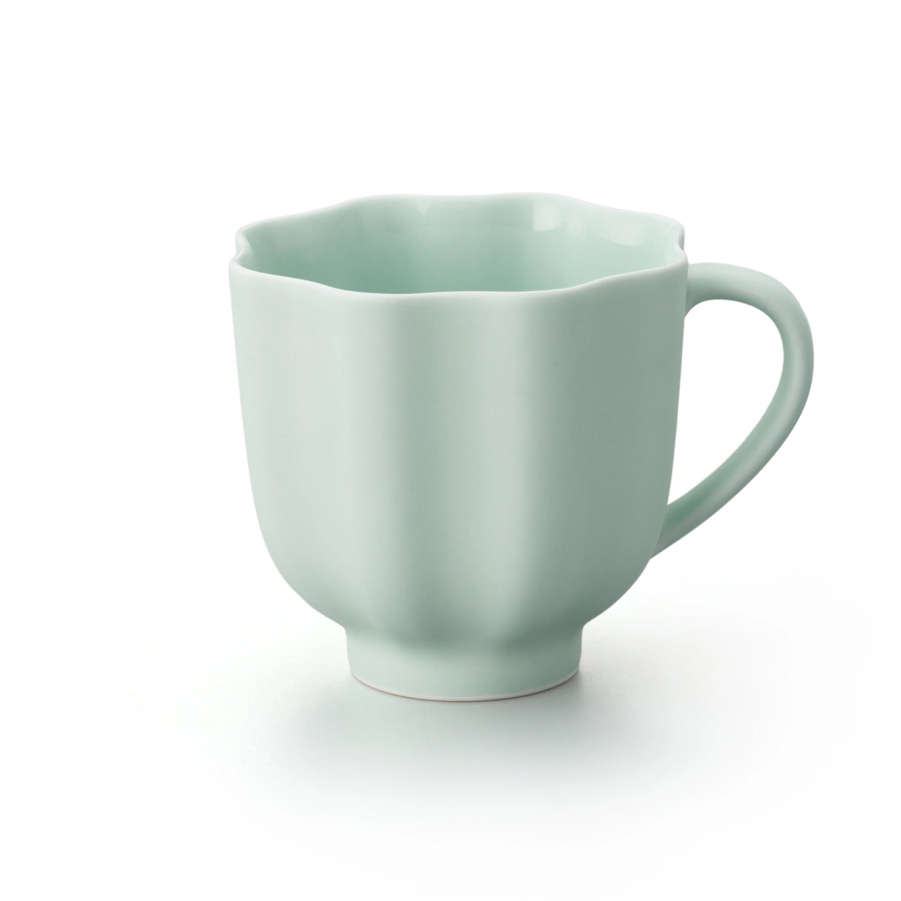 Porcelain Pottery Tea Mug Clearly Aqua