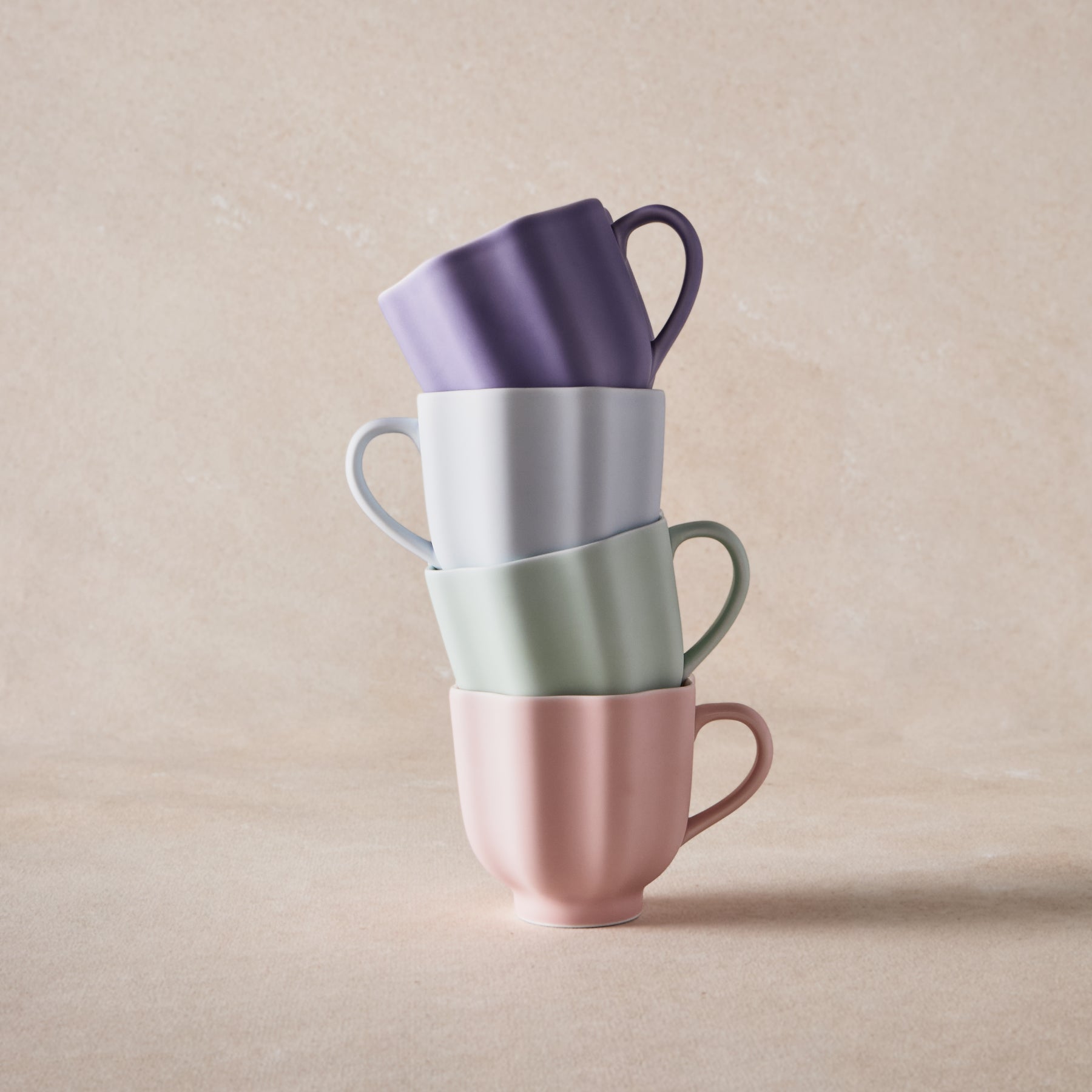 Porcelain Pottery Tea Mug Eggshell Pink