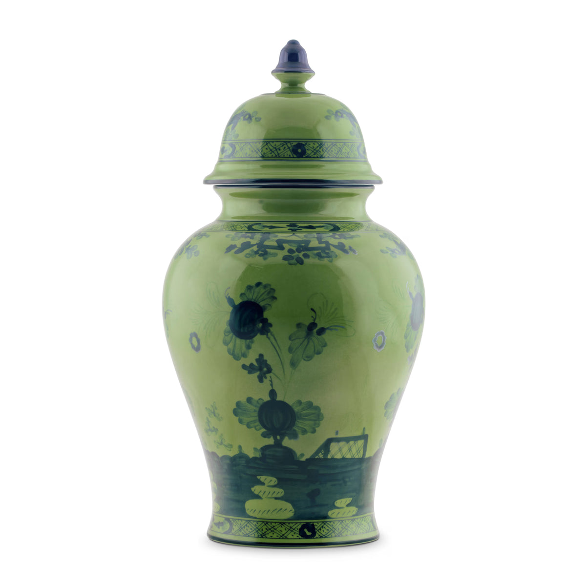 Oriente Italiano Malachite Large Potiche Vase