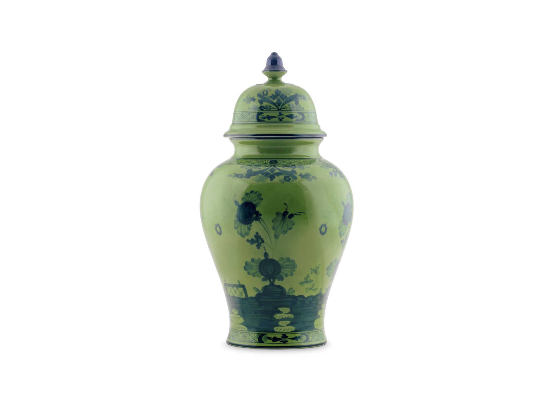 Oriente Italiano Malachite Large Potiche Vase