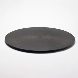 Mori Kougei Rays Round Wood Plate 14" - Sumi-Urushi