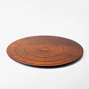 Mori Kougei Round Rays Wood Plate 14" - Urushi