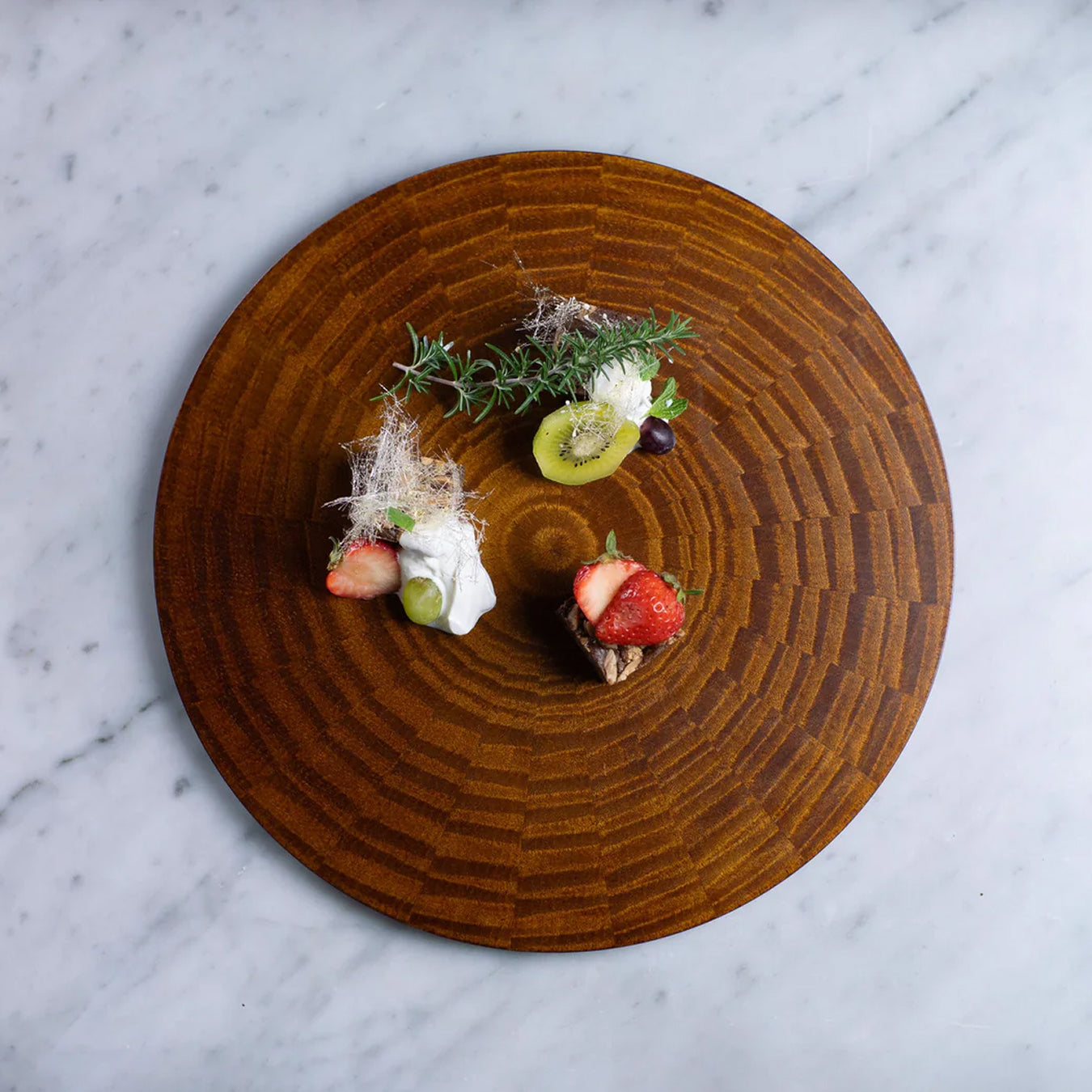 Mori Kougei Rays Round Wood Plate 14" - Urushi