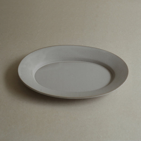 Rim Oval Plate L | Stone Beige