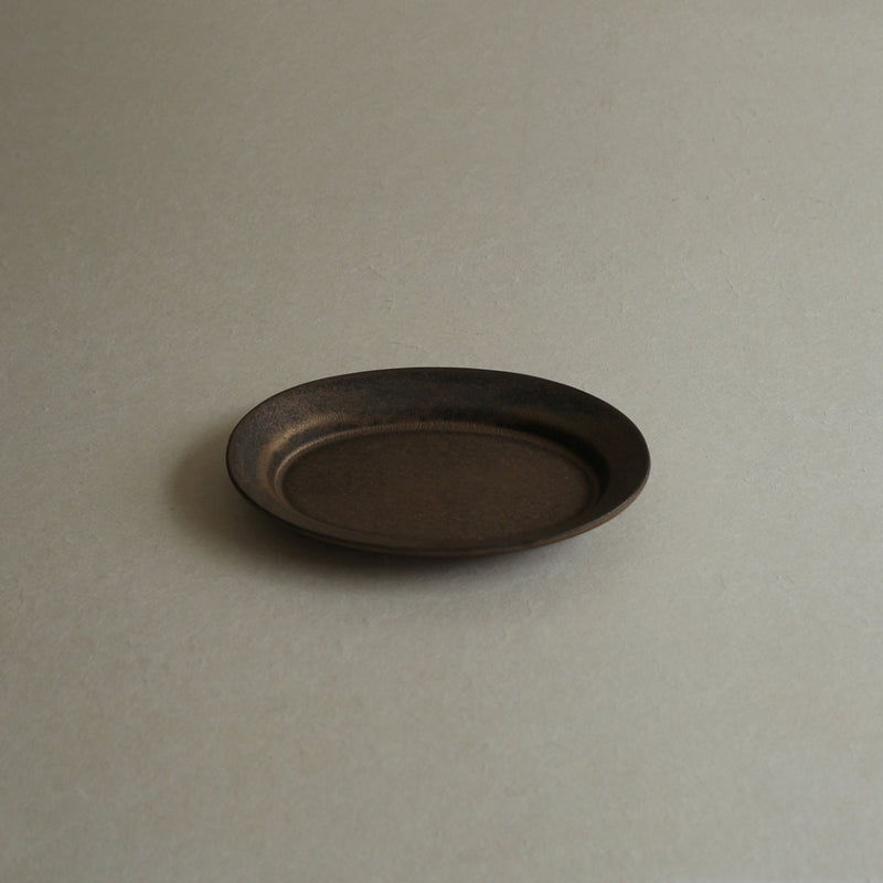 Rim Oval Plate S | Copper Brown