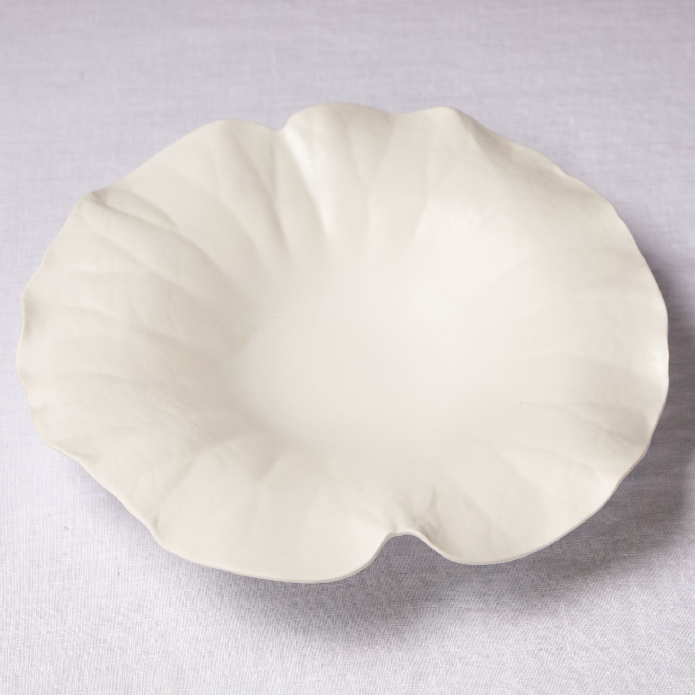 White Sprayed Lotus Plate