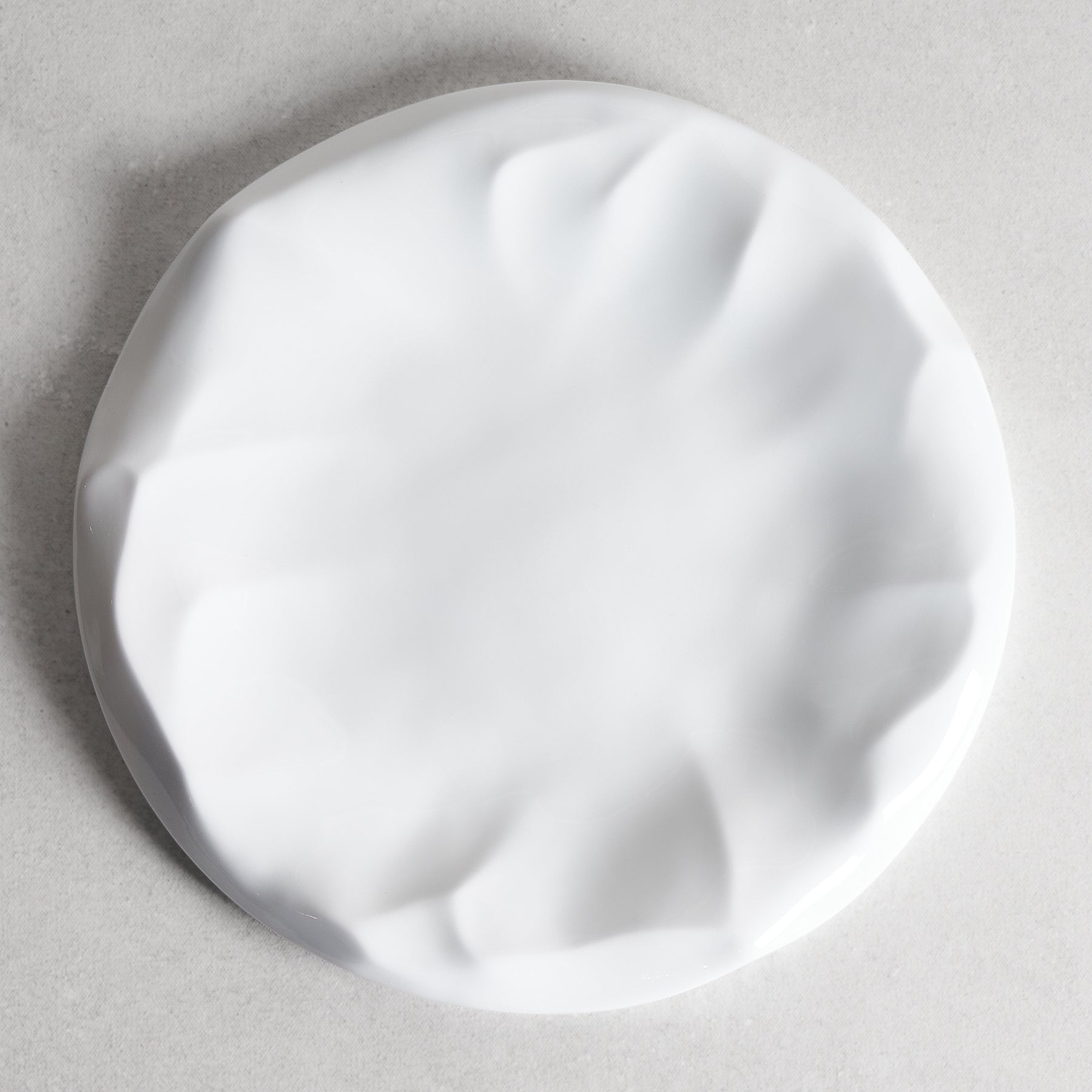 Glazed White Landscape Plate 12"