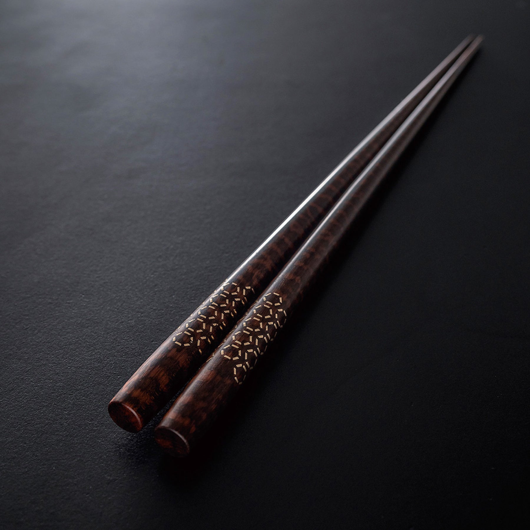 [Limited Edition] Round 18K Gold Snakewood Chopsticks