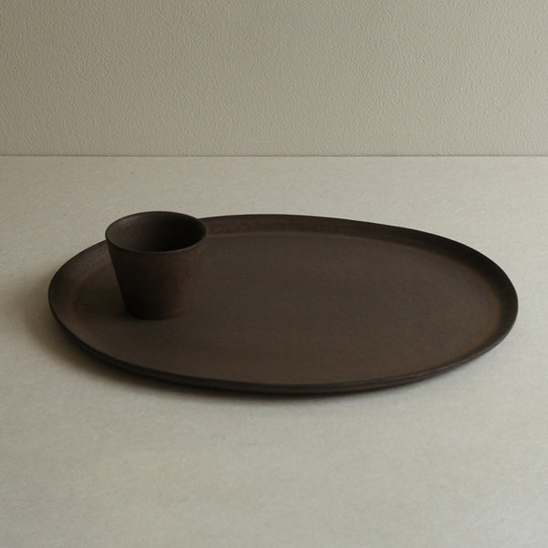 Round Oval Platter | Copper Brown