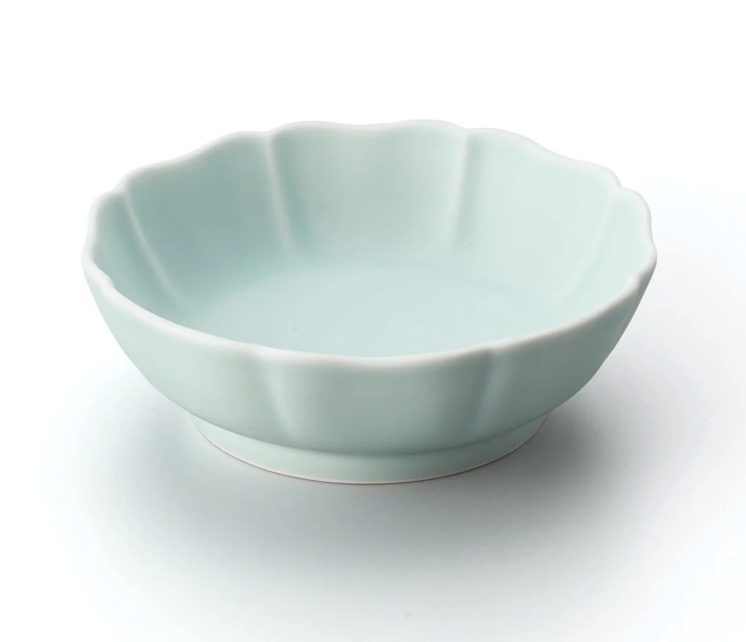 Moist Celadon Mokko-shaped Bowl (Large)