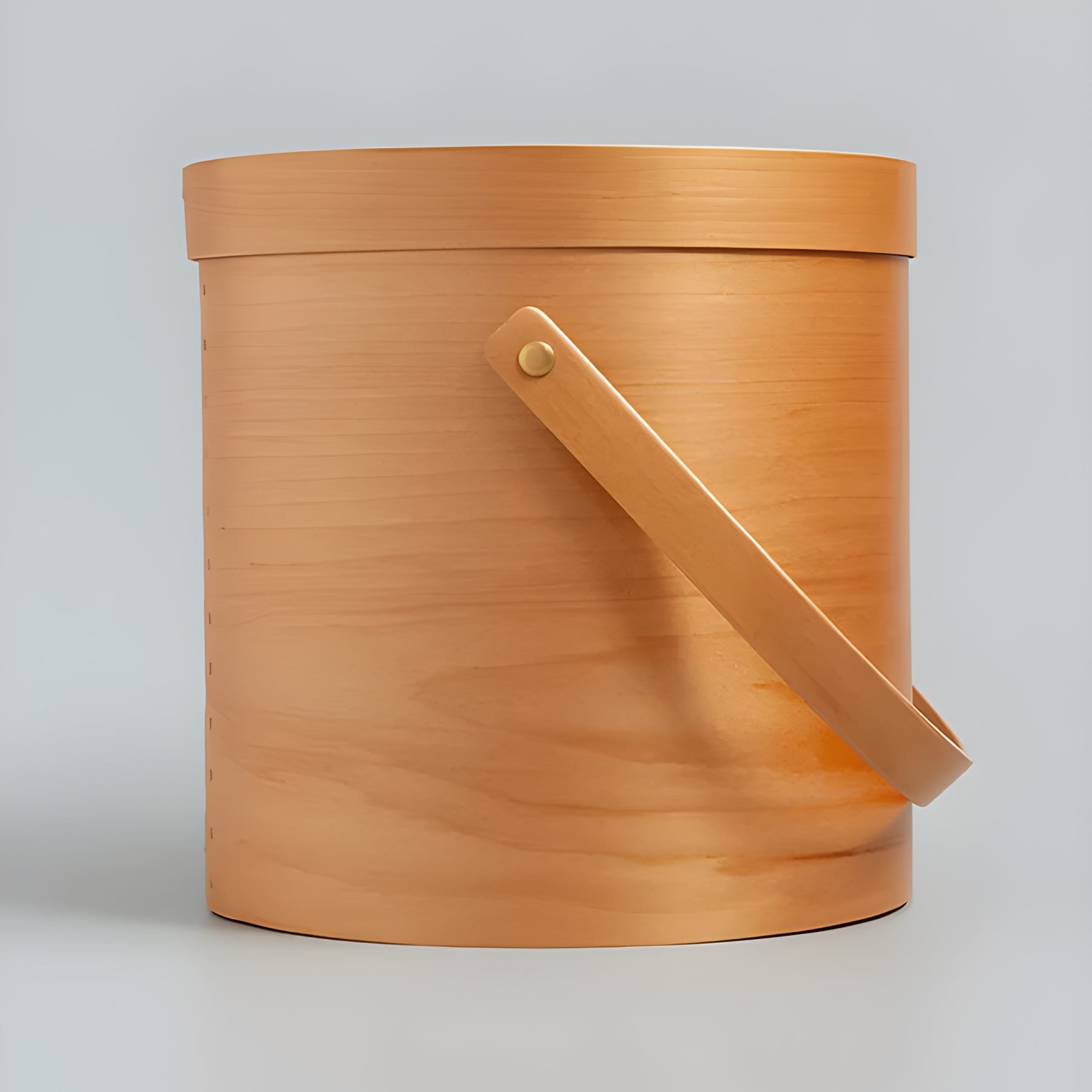 Shaker Round Handle Box Light Brown - L