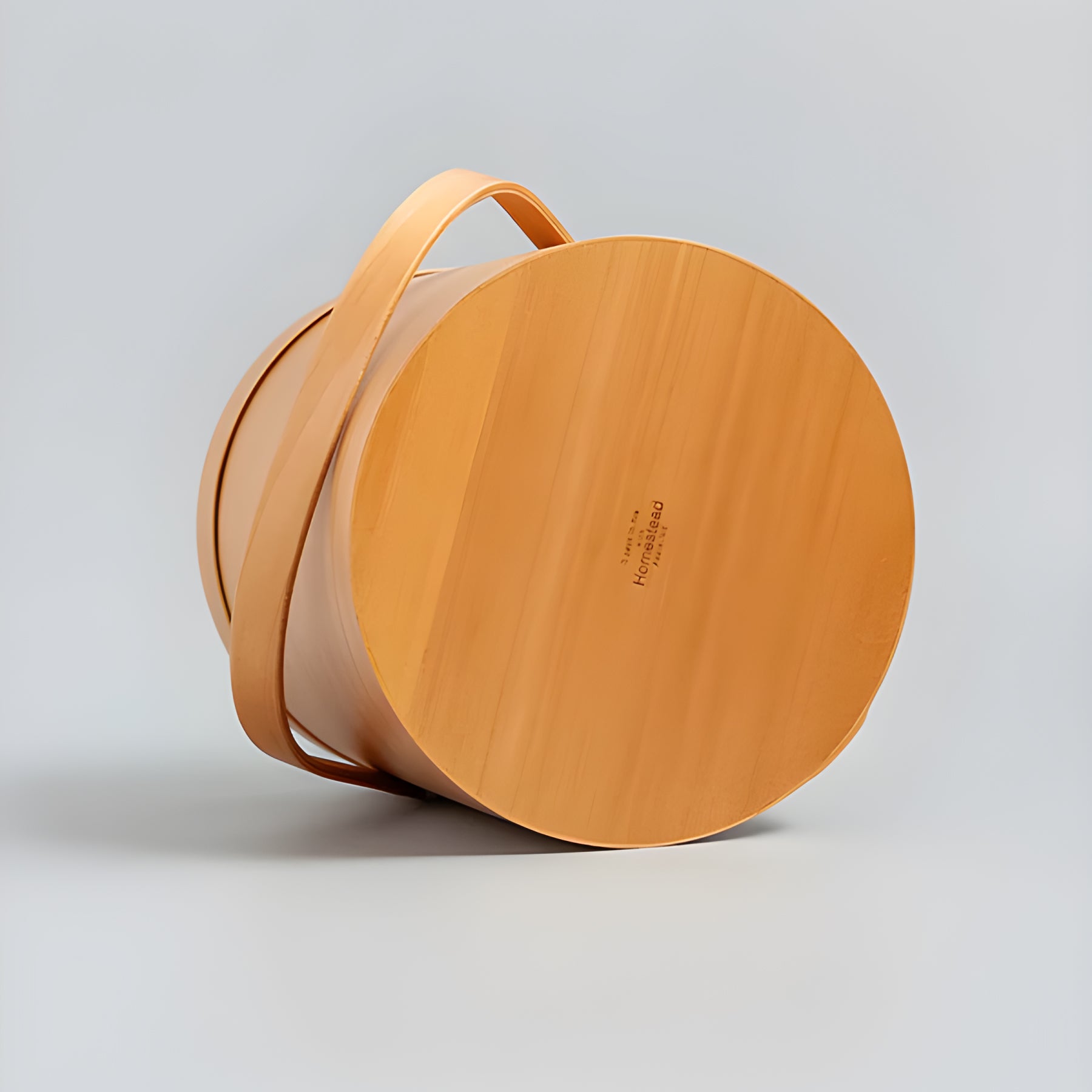 Shaker Round Handle Box Light Brown - L