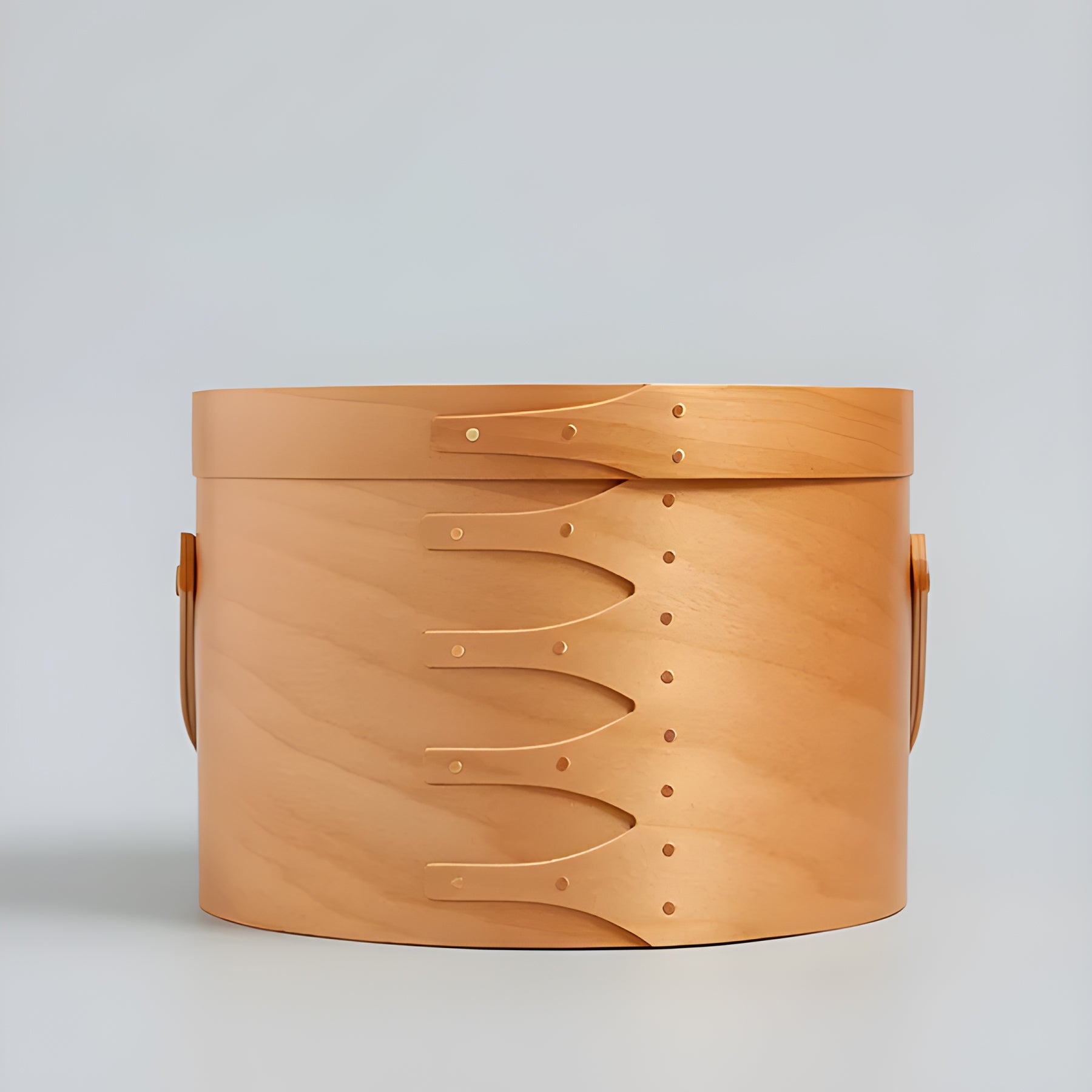 Shaker Round Handle Box Light Brown - M