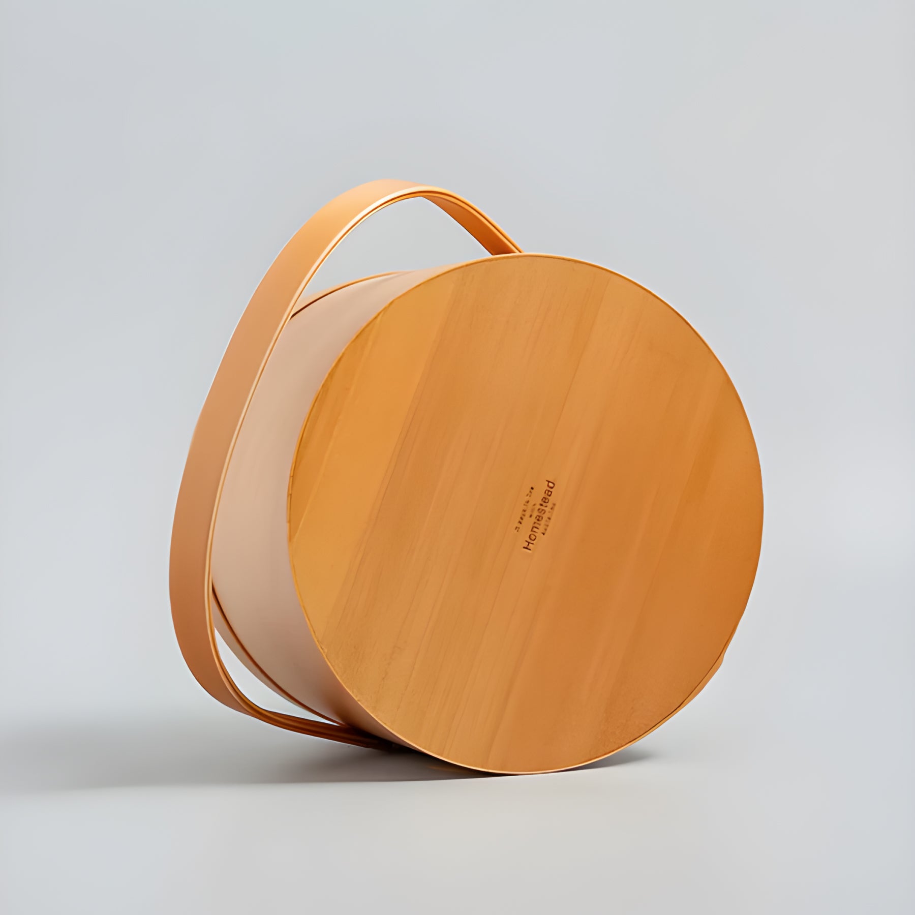 Shaker Round Handle Box Light Brown - M