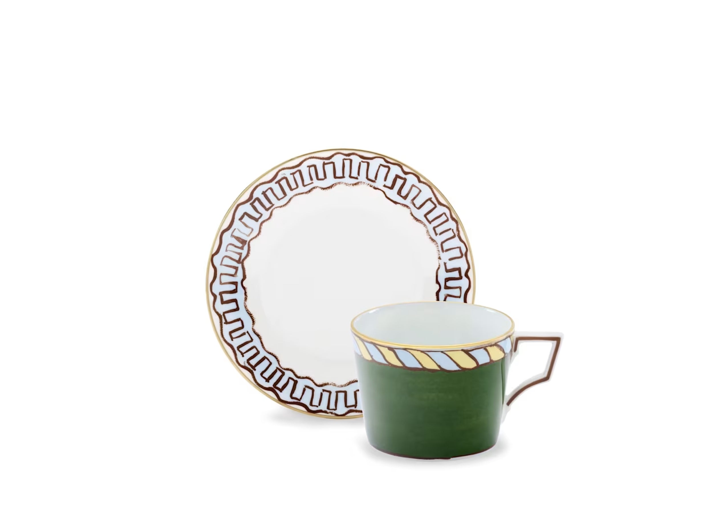 Il Viaggio di Nettuno Tea Set for Two Pine Green