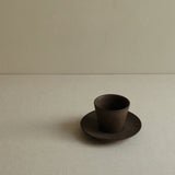 Tea Cup & Saucer | Copper Brown