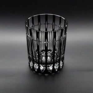 Temma Kiriko Cross Crystal Rock Glass in Black
