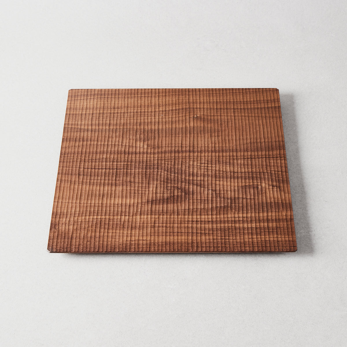 Sazanami Carved Square Wood Tray 12"