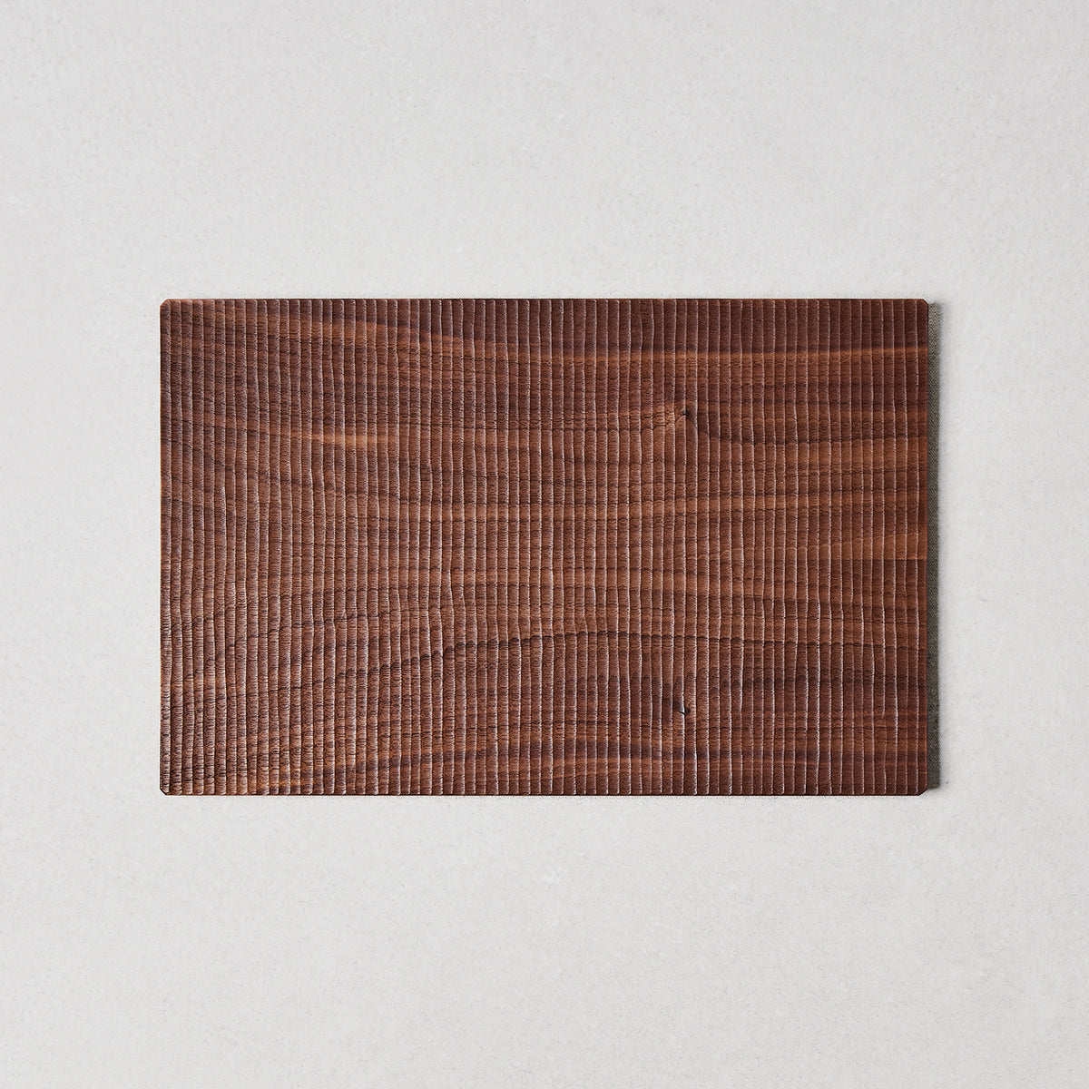Sazanami Carved Rectangular Wood Tray 14" × 9"