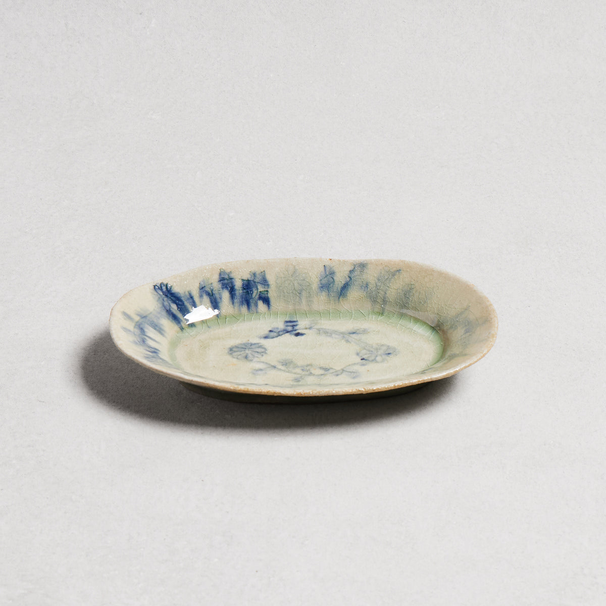 Tsubura Kagami Oval Plate 26-01