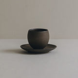 U Cup and Saucer S | Copper Brown